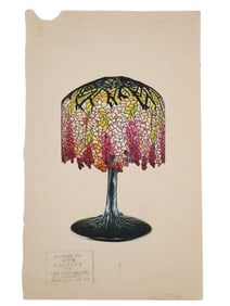 LOUIS COMFORT TIFFANY AMERICAN GOUACHE PAINTING