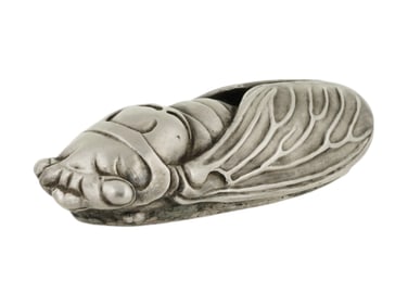 RUSSIAN 84 SILVER FIGURINE OF CICADA