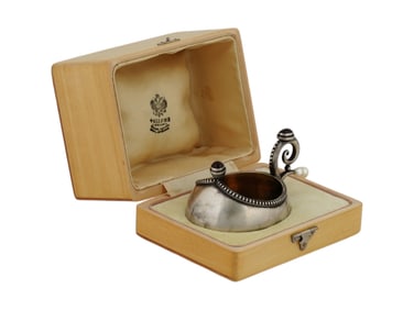 RUSSIAN SILVER GEMSTONE KOVSH LADLE IOB