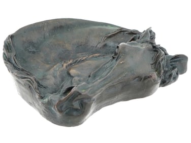 BRONZE HORSE SCULPTURAL ASHTRAY AFTER EUGENE LANCERAY