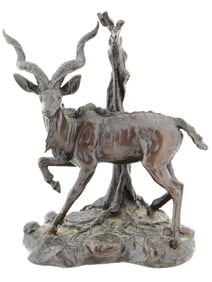 BRONZE FIGURINE GREATER KUDU BY THE FRANKLIN MINT