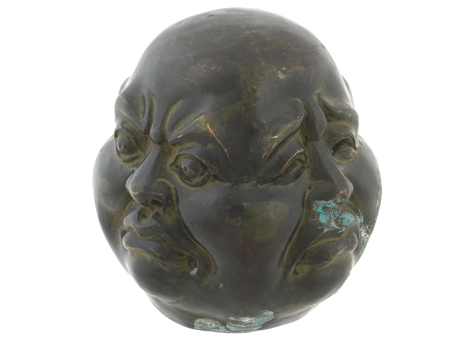 VINTAGE ASIAN FOUR FACED COPPER BUDDHA FIGURINE (1 of 7)