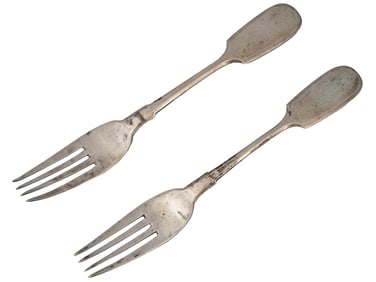 IMPERIAL RUSSIAN SILVER DINNER FORKS
