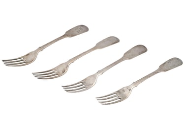 IMPERIAL RUSSIAN SILVER DINNER FORKS