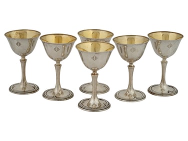 AMERICAN WHITING MFG CO STERLING SILVER GOBLETS