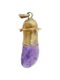 100 TO 300 AD ANCIENT ROMAN GOLD AMETHYST EARRING