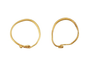 PAIR OF ANCIENT ROMAN GOLD EARRINGS 100 TO 300 AD