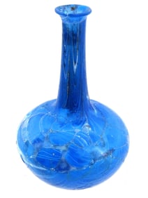 RARE ANCIENT ROMAN BLUE GLASS VASE