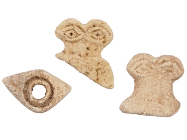ANCIENT STONE EYE IDOL FRAGMENTS 3000 TO 2000 BC