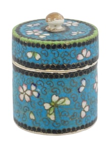 JAPANESE TOTAI CLOISONNE ENAMEL ON PORCELAIN BOX