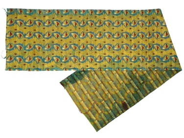 18TH CENTURY ANTIQUE FRENCH HAND WOVEN TEXTILE