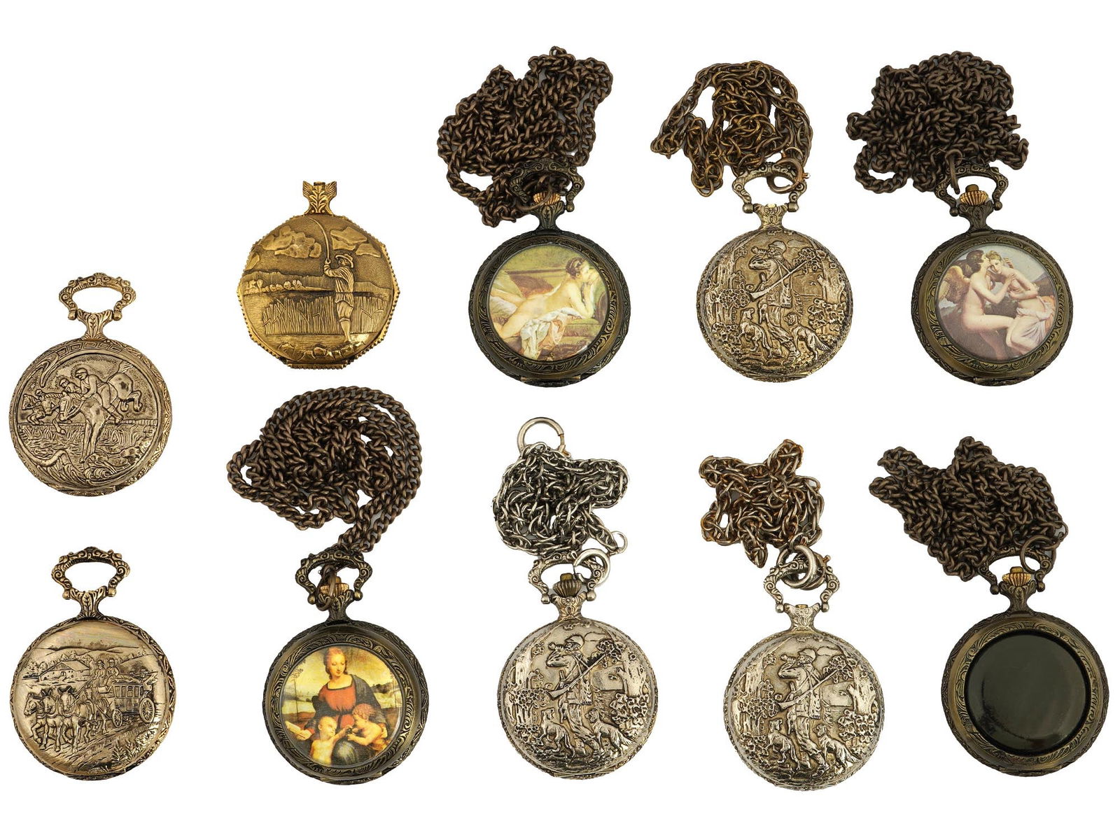 LARGE COLLECTION OF ENGRAVED COVERED POCKET WATCHES (1 of 5)