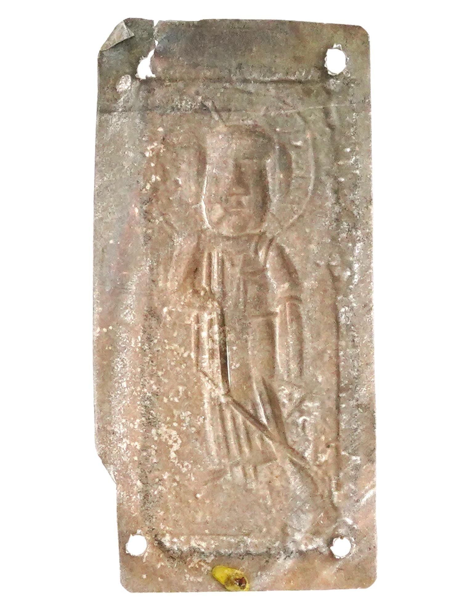 ANCIENT BYZANTINE JESUS CHRIST SILVER RELIEF PLAQUE (1 of 3)