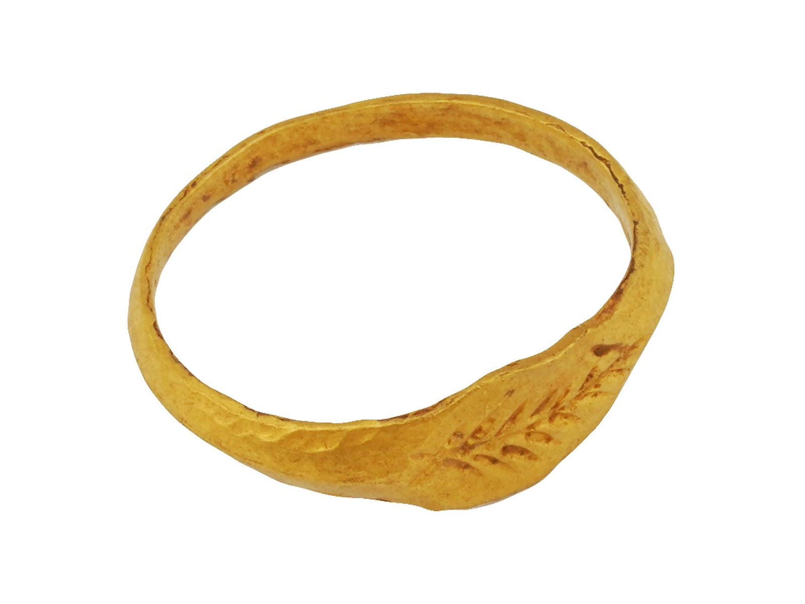ANCIENT ROMAN GOLD RING WITH A TREE BRANCH MOTIF (1 of 5)