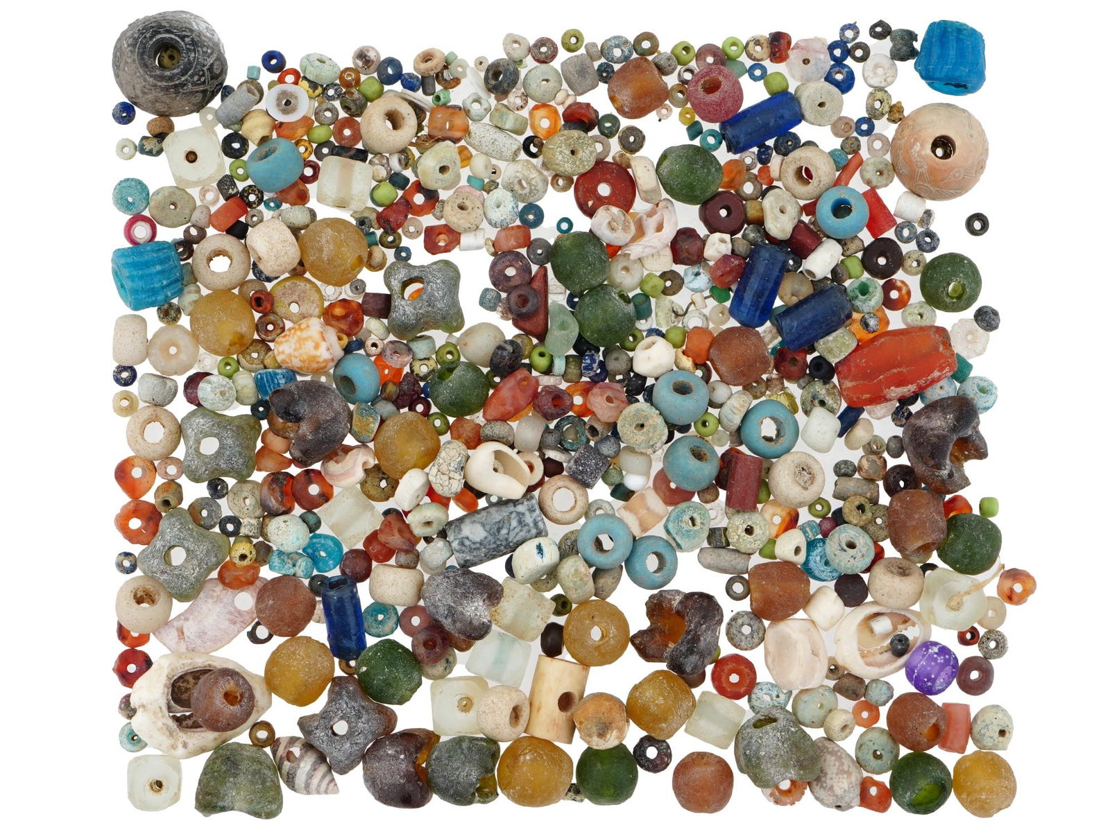 ANCIENT GLASS AND STONE BEADS 500 AD AND LATER (1 of 6)