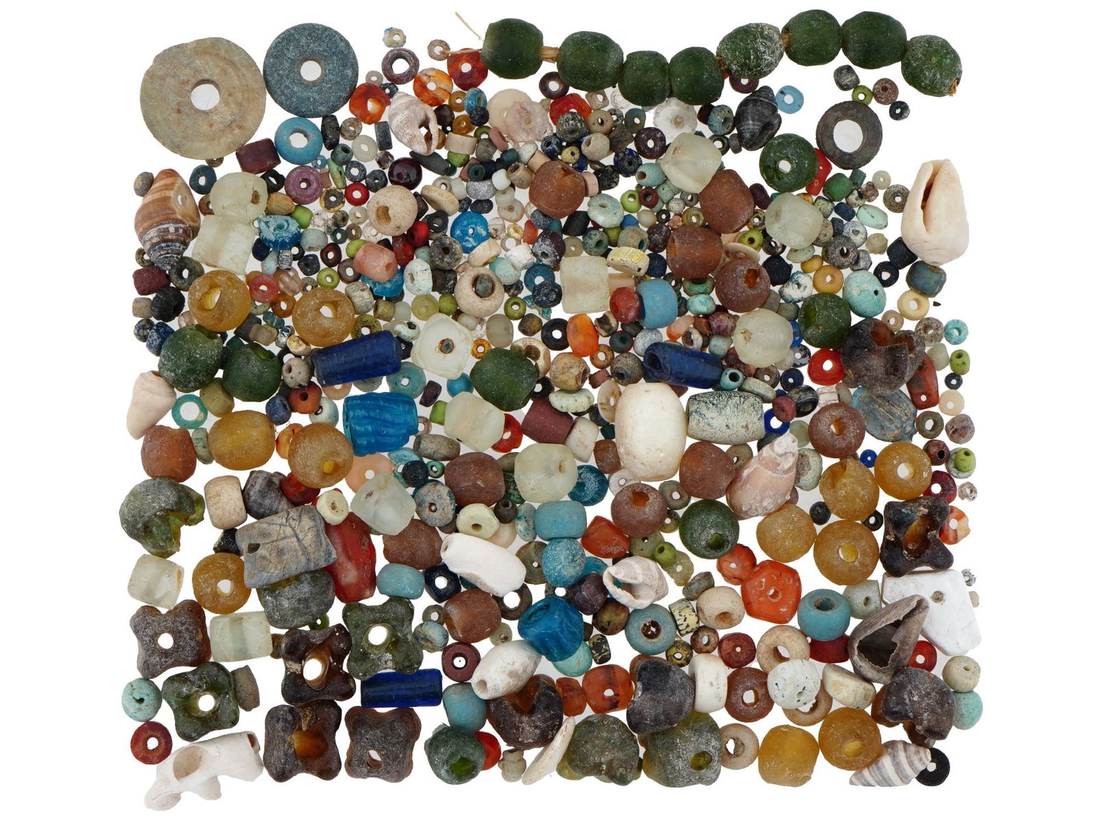 ANCIENT GLASS AND STONE BEADS 500 BC AND LATER (1 of 6)