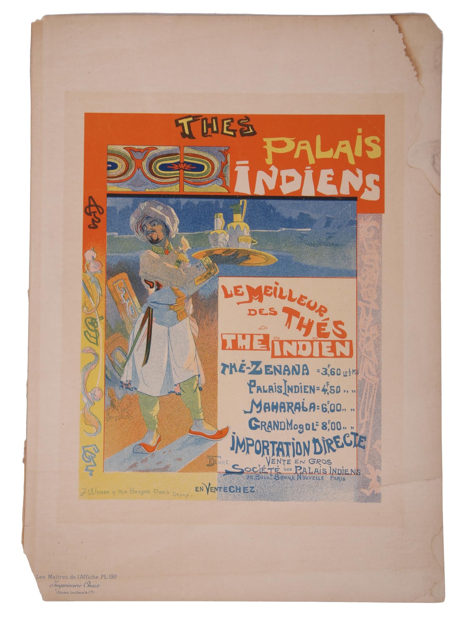 ANTIQUE FRENCH LITHO POSTER BY GEORGES DE FEURE (1 of 11)