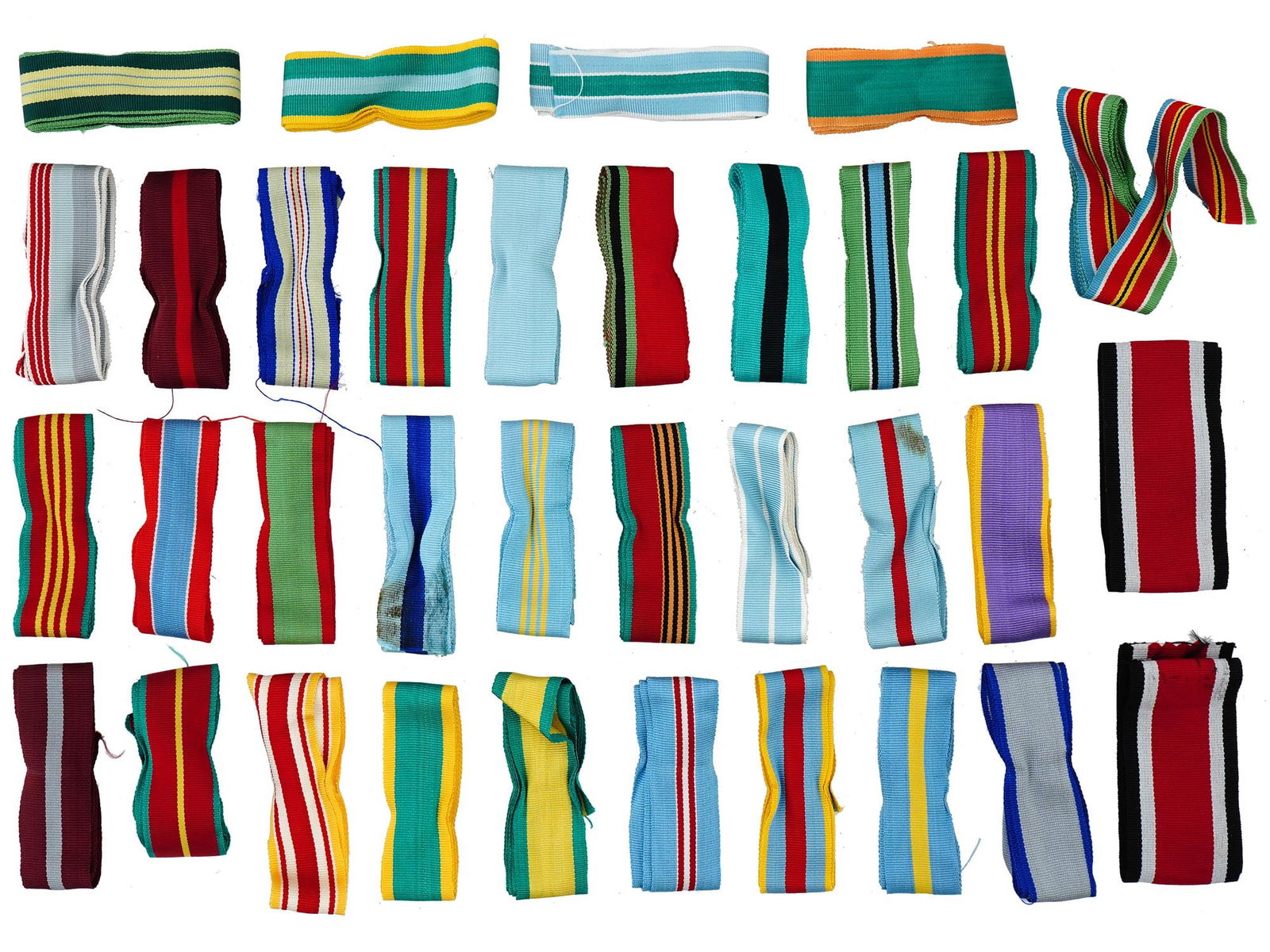 LARGE COLLECTION OF SOVIET AND GERMAN RIBBONS (1 of 3)