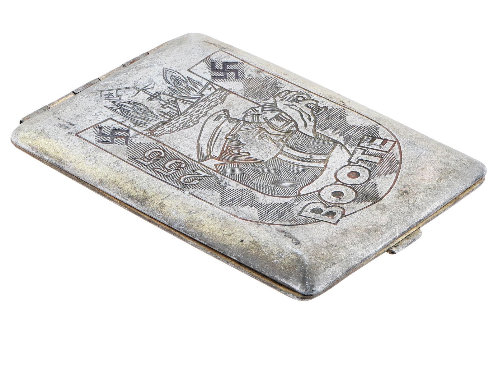 WWII TYPE GERMAN KRIEGSMARINE CIGARETTE CASE (1 of 4)