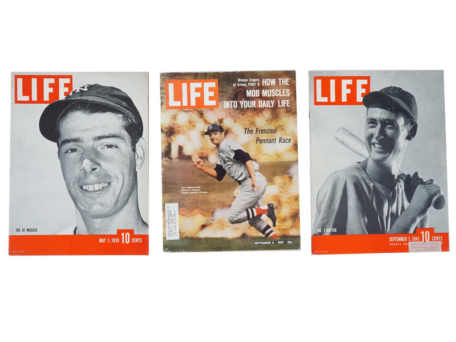 3 BASEBALL ISSUES OF LIFE MAGAZINE 1939 1941 1967 (1 of 7)
