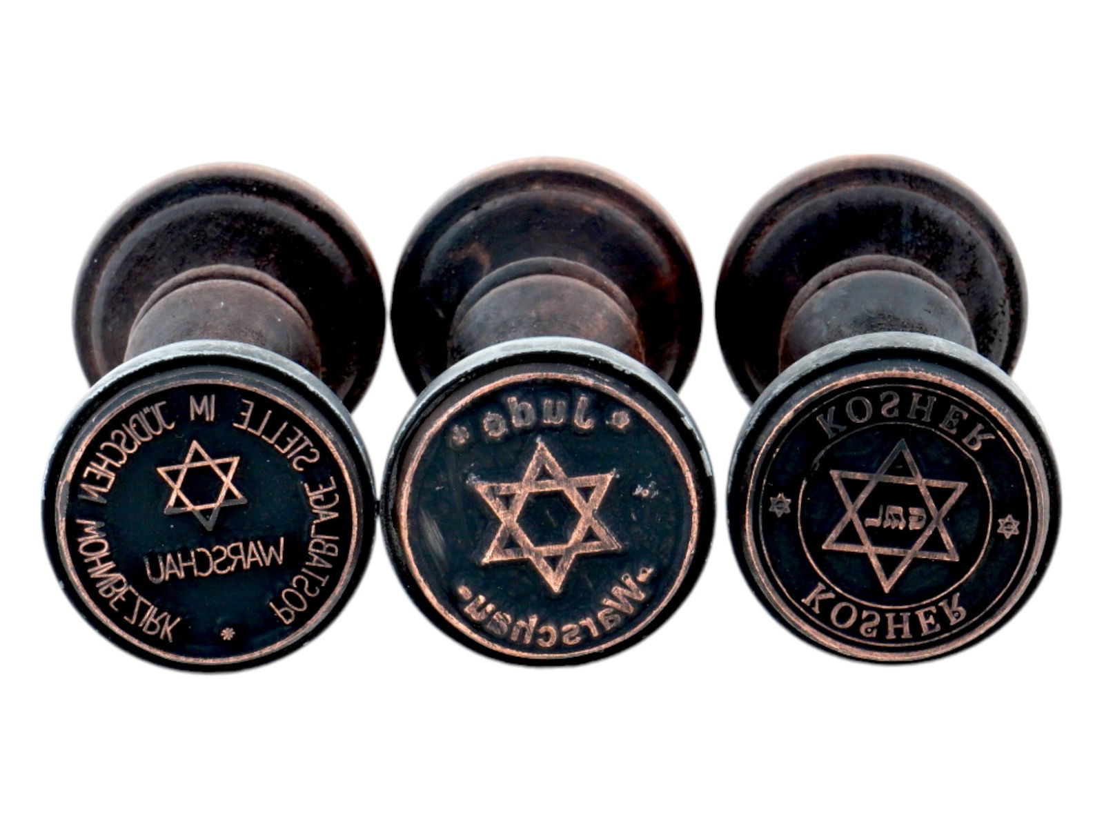 WWII TYPE JEWISH GHETTO ADMINISTRATION HAND STAMPS (1 of 4)