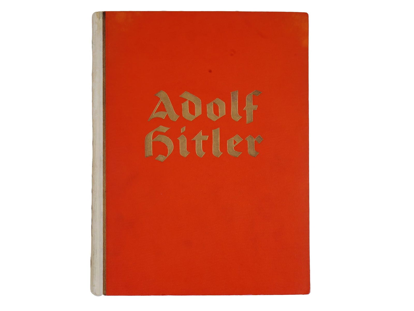 GERMAN ADOLF HITLER ALBUM OF TOBACCO CARDS: A WWII German Adolf Hitler Cigarette Album, Pictures from the life of the Fuhrer by Heinrich Hoffmann, 1935. In a publishers compound binding with gold embossing on the front cover and spine. On the t