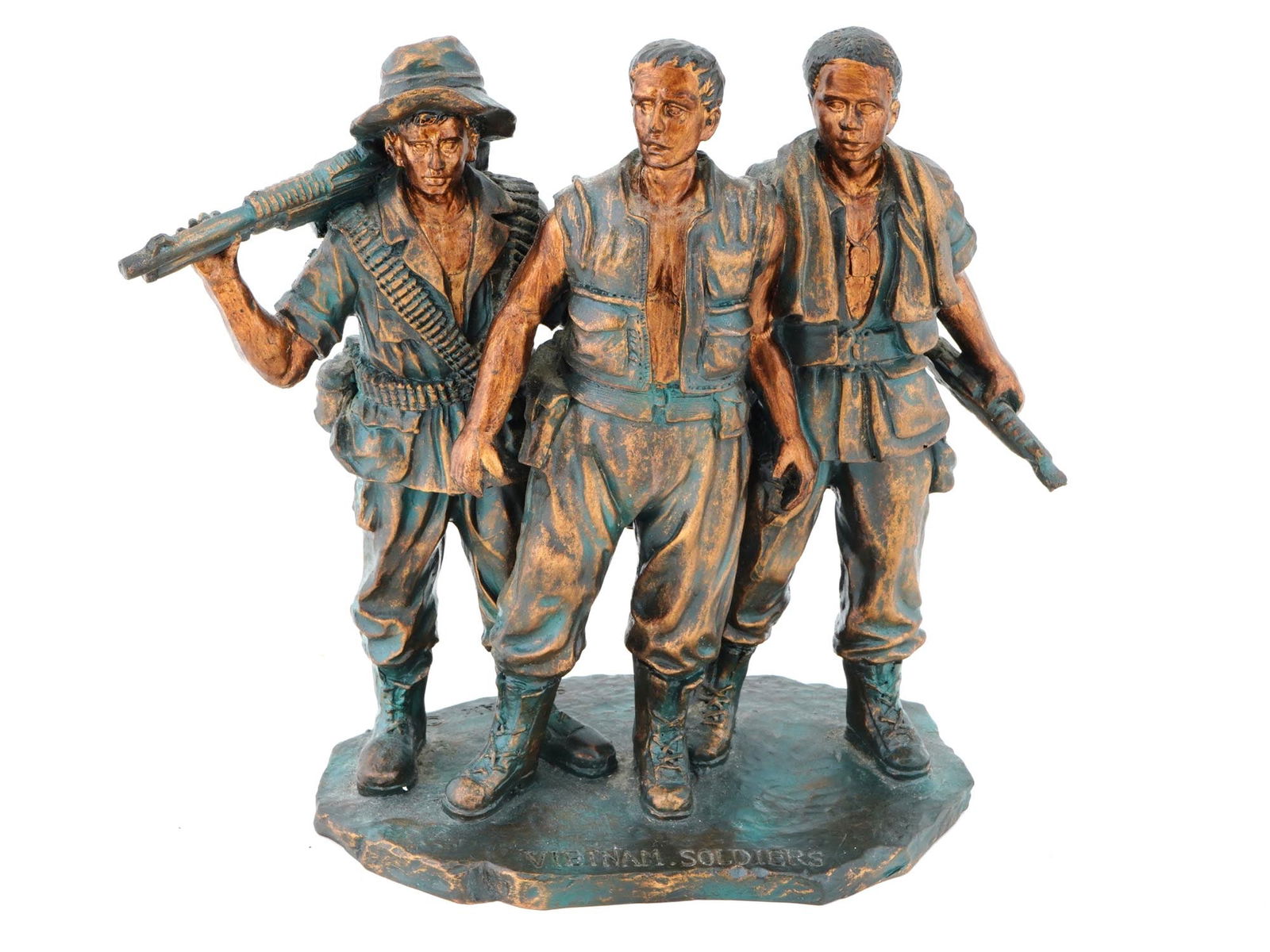 VINTAGE AMERICAN SCULPTURE SUNBEAM VIETNAM US SOLDIERS (1 of 7)