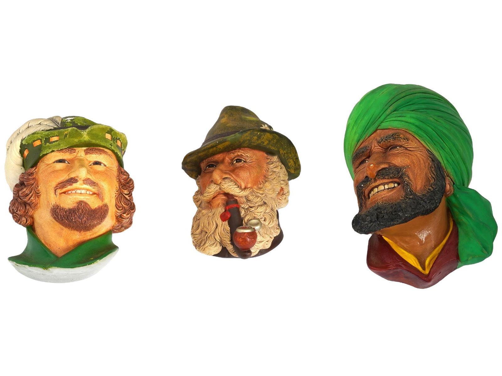 ENGLISH CONGLETON ART CHALKWARE HEADS BY BOSSONS (1 of 10)