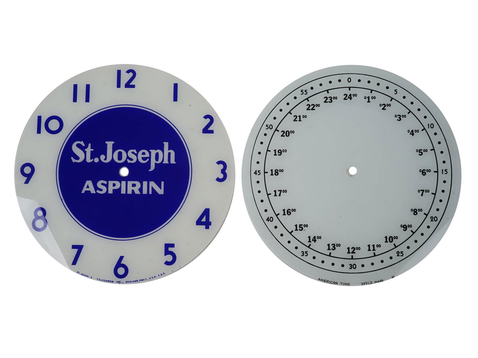 AMERICAN VINTAGE ST JOSEPH PLASTIC CLOCK FACES (1 of 5)