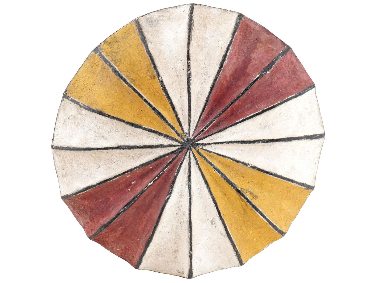 SOUTH AFRICAN ZULU COLORED CARVED WOOD SHIELD (1 of 4)