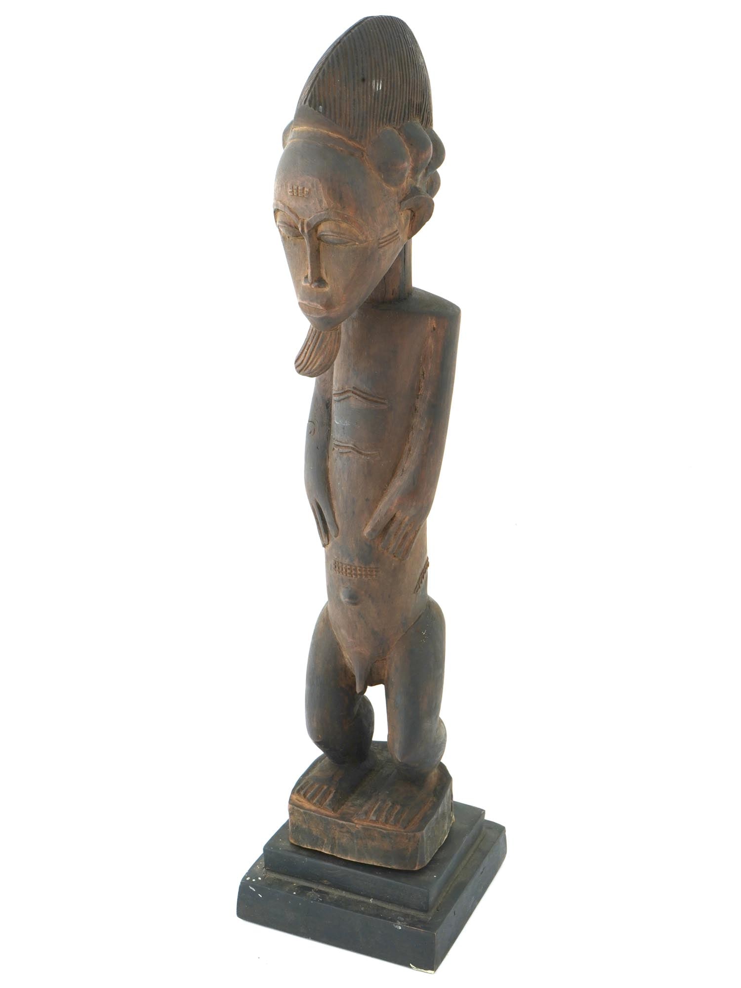 BAOLET WOODEN MALE FIGURINE IVORY COAST WEST AFRICA (1 of 8)