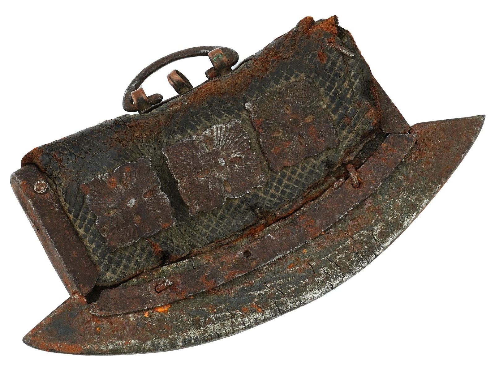 ANTIQUE TIBETAN MIXED METAL FLINT POUCH STRIKER (1 of 5)