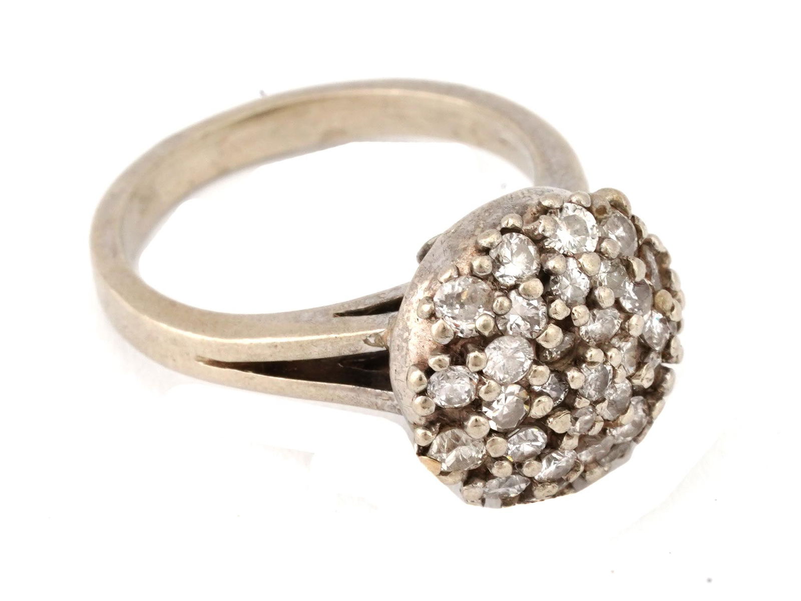 VINTAGE 14K WHITE GOLD DIAMOND RING (1 of 7)