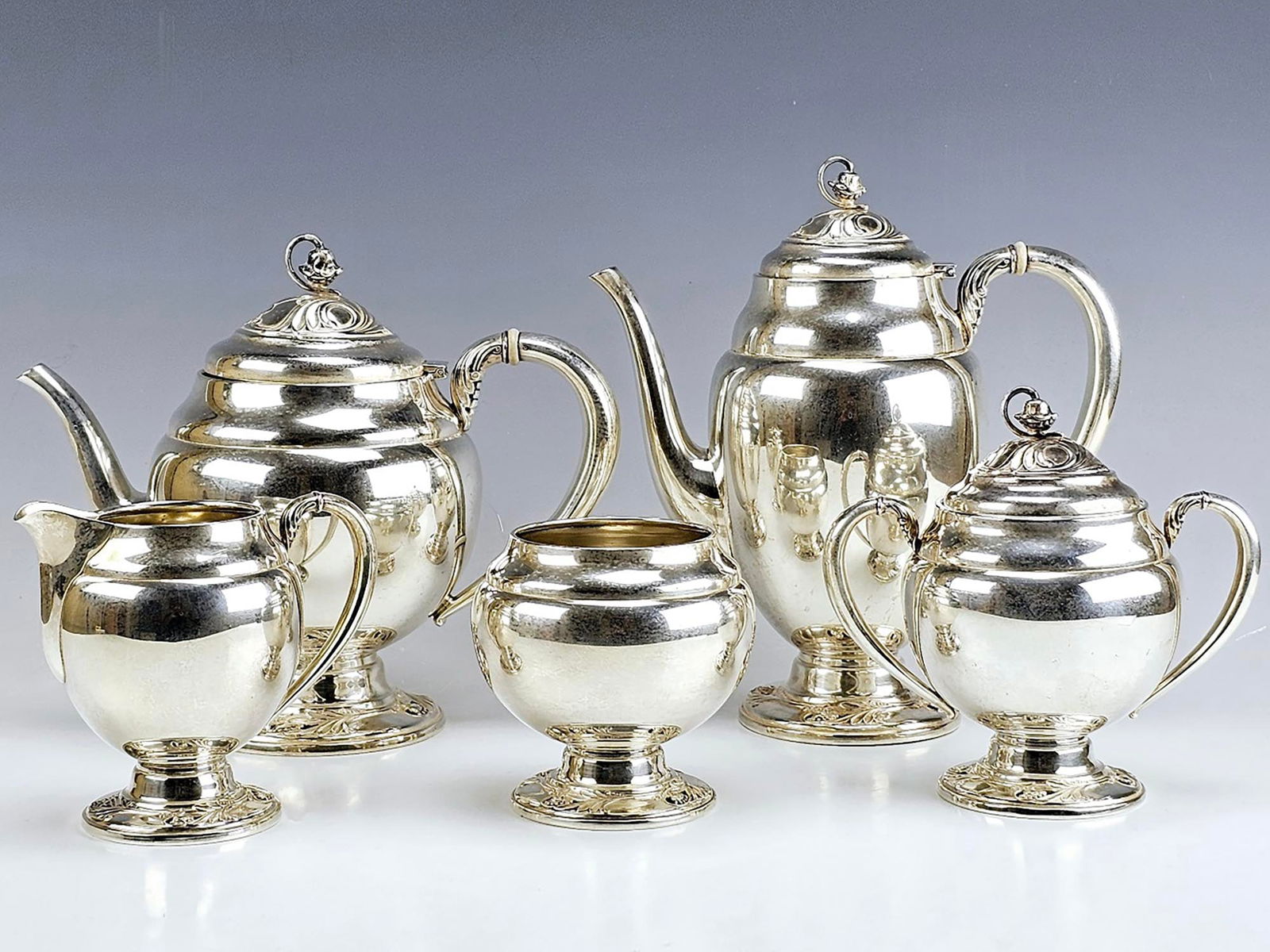 AMERICAN GEORG JENSEN MANNER SILVER SERVING SET (1 of 7)