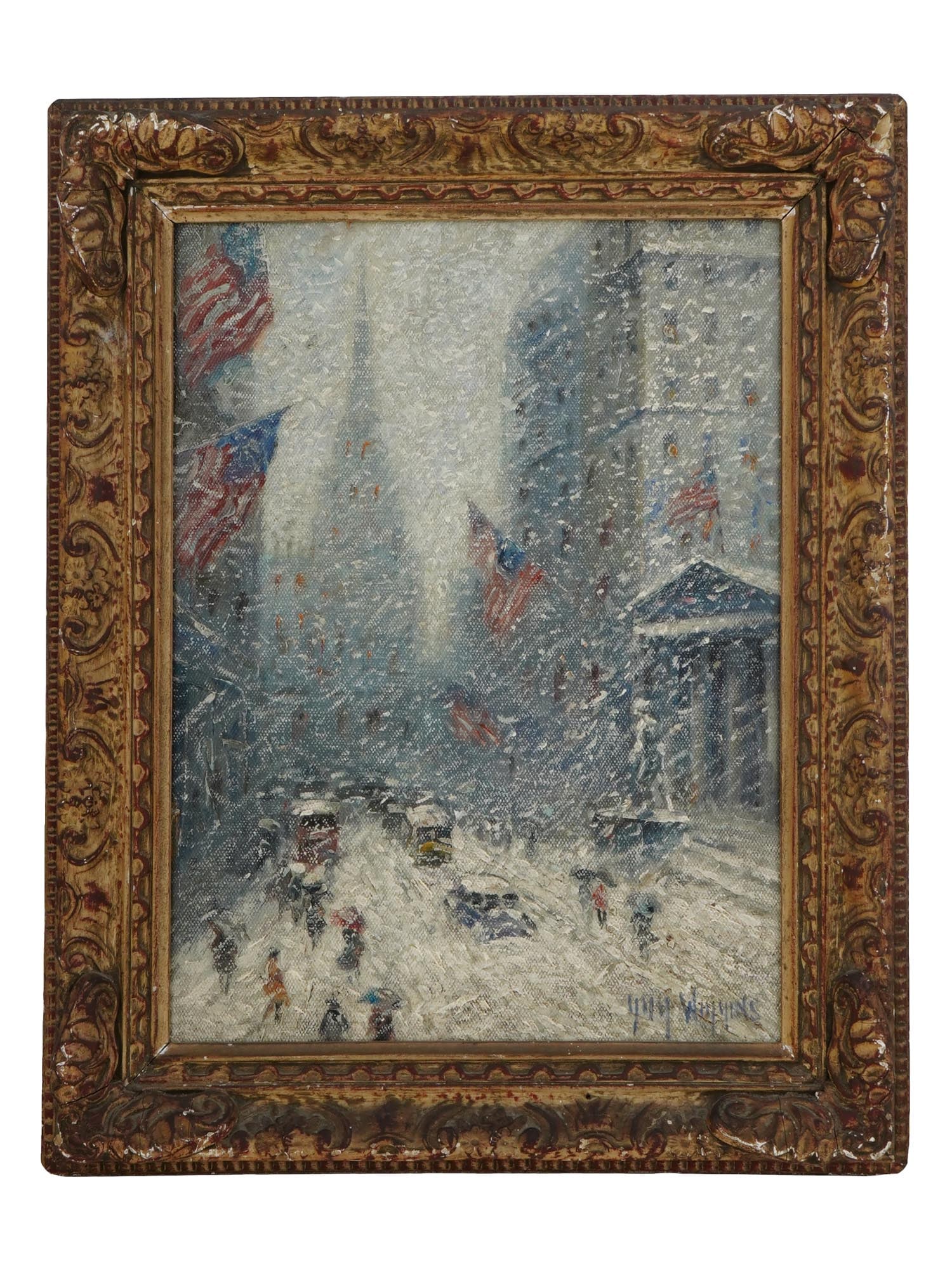 GUY WIGGINS NEW YORK STREET SCENE PAINTING (1 of 6)