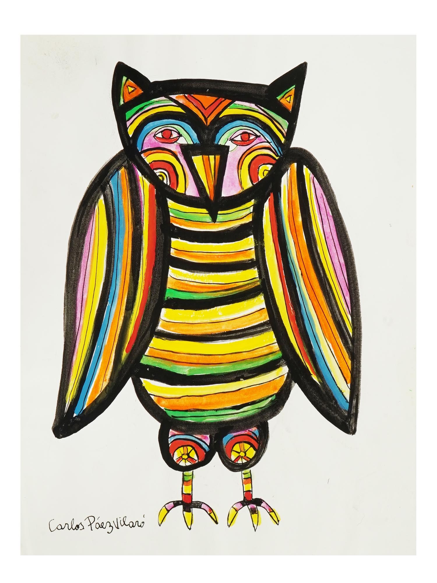 MODERN URUGUAYAN PAINTING BY CARLOS PAEZ VILARO OWL (1 of 4)
