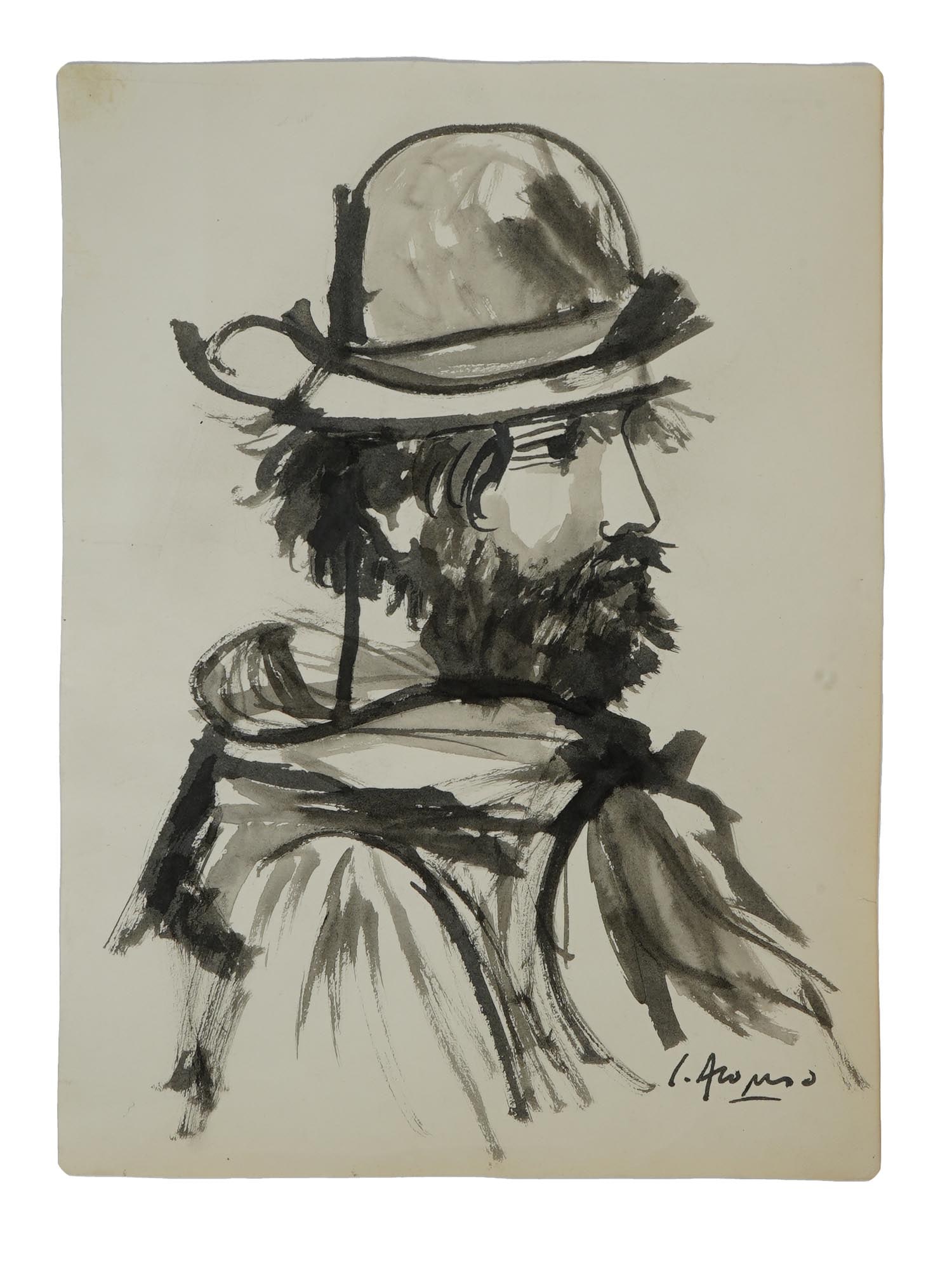 ARGENTINE PAINTING ATTR TO CARLOS ALONSO MARTIN FIERRO (1 of 4)