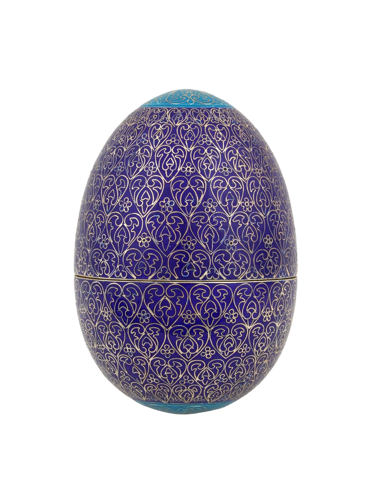 RUSSIAN SILVER GILT AND CLOISONNE ENAMEL EGG BOX (1 of 5)