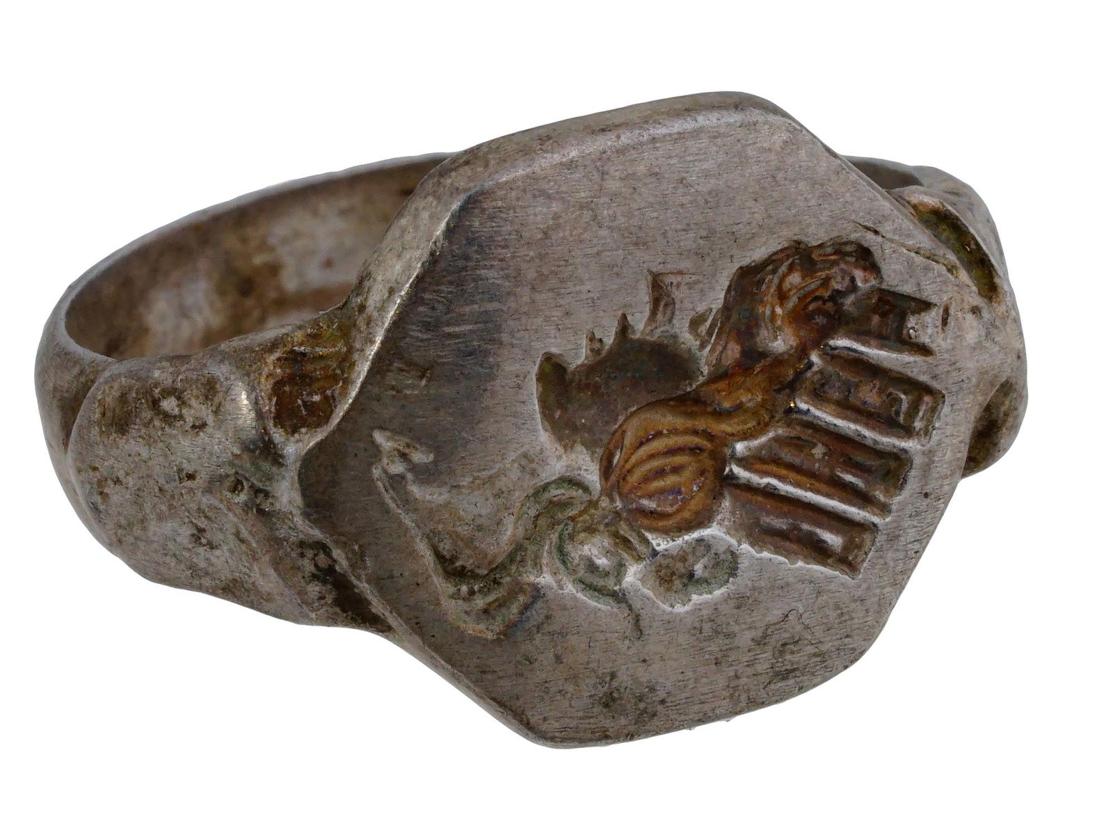 ANCIENT GRECO ROMAN SILVER RING WITH ENGRAVED DESIGN (1 of 9)