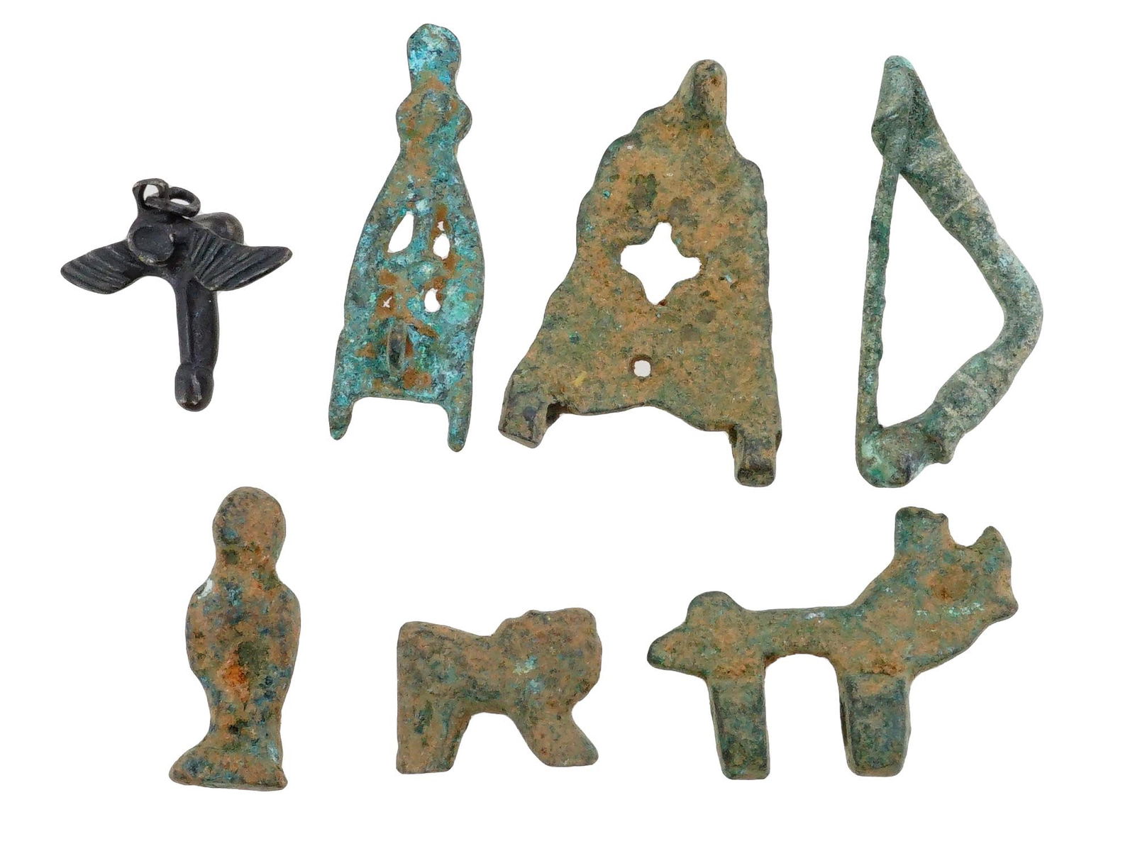 ROMAN BYZANTINE EMPIRE BRONZE AMULETS AND BUCKLES (1 of 7)