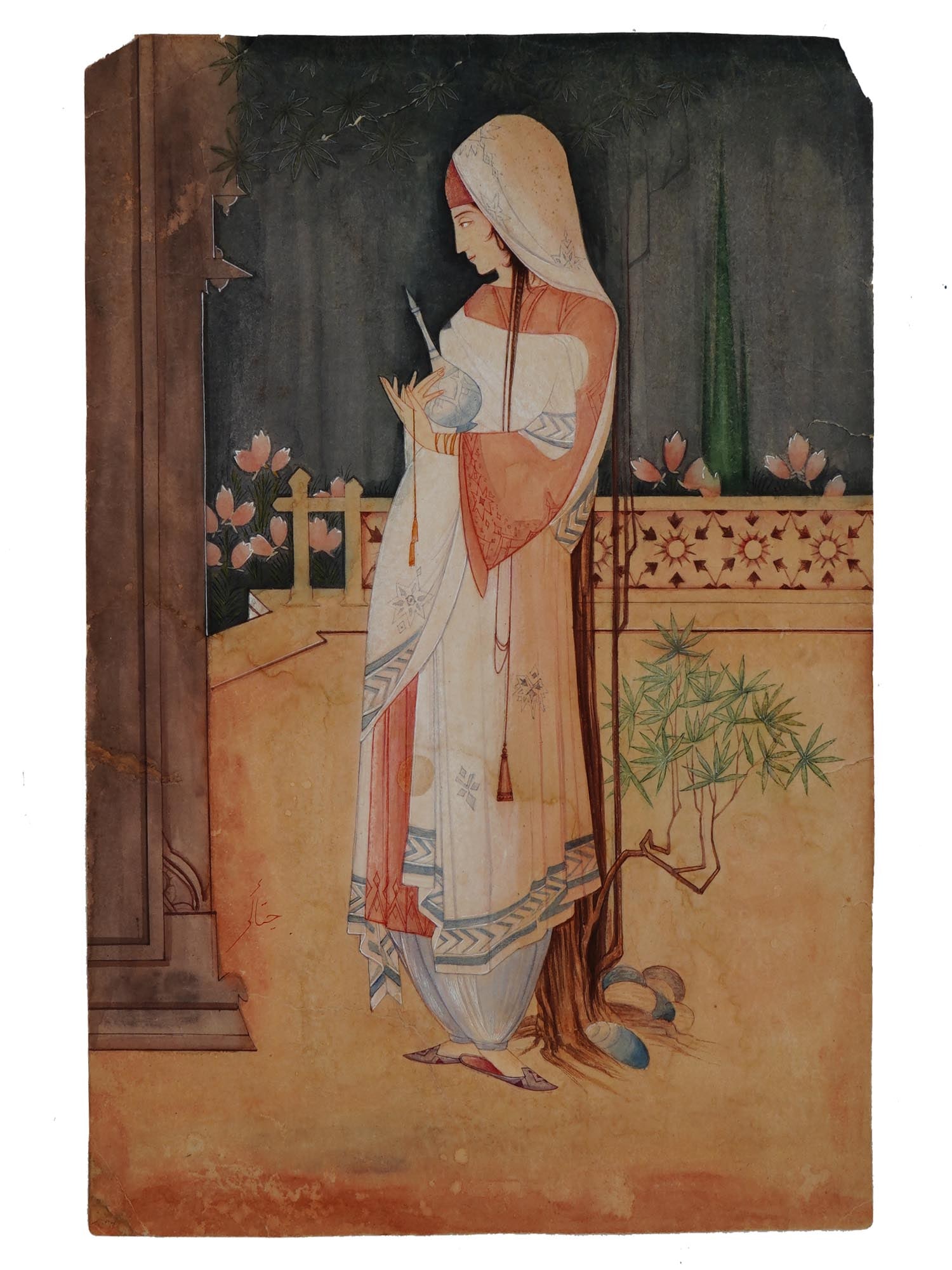 PAKISTANI WATERCOLOR PAINTING BY ABDUR CHUGHTAI (1 of 3)