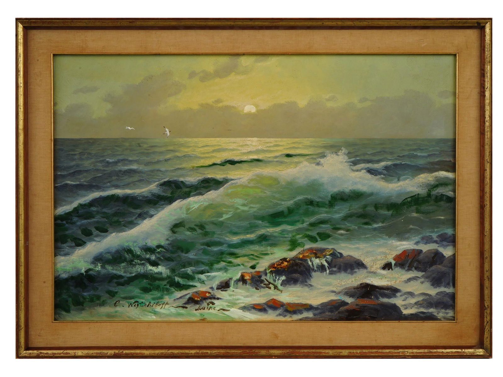 CONSTANTIN WESTCHILOFF RUSSIAN SEASCAPE OIL PAINTING (1 of 8)