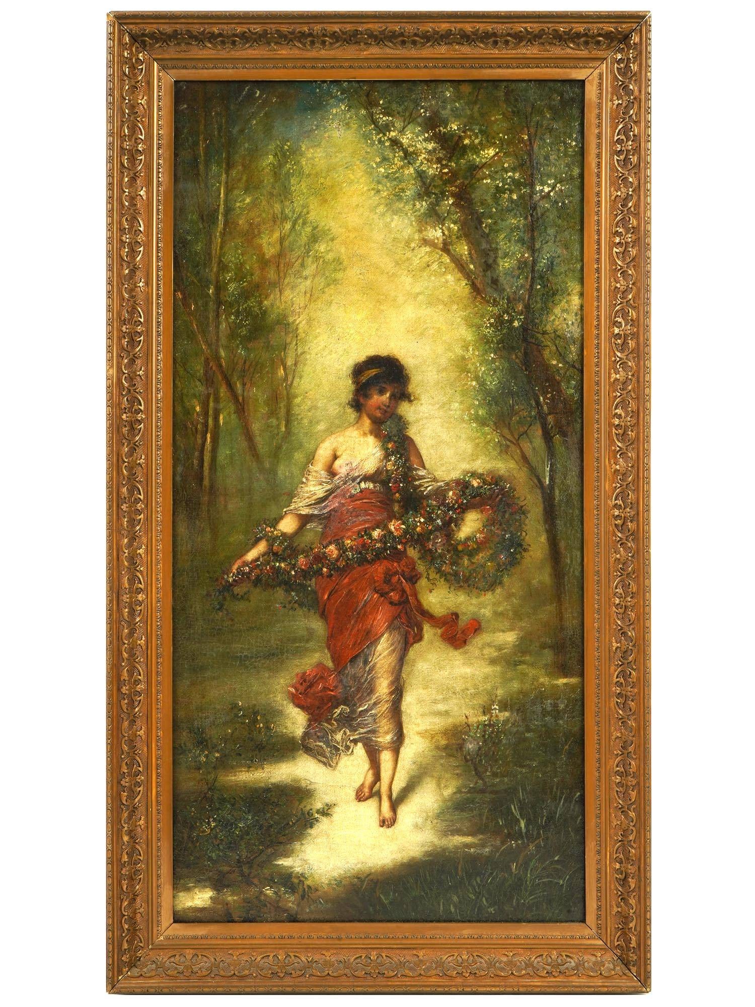 AFTER AUGUST VON KAULBACH GERMAN OIL PAINTING (1 of 3)