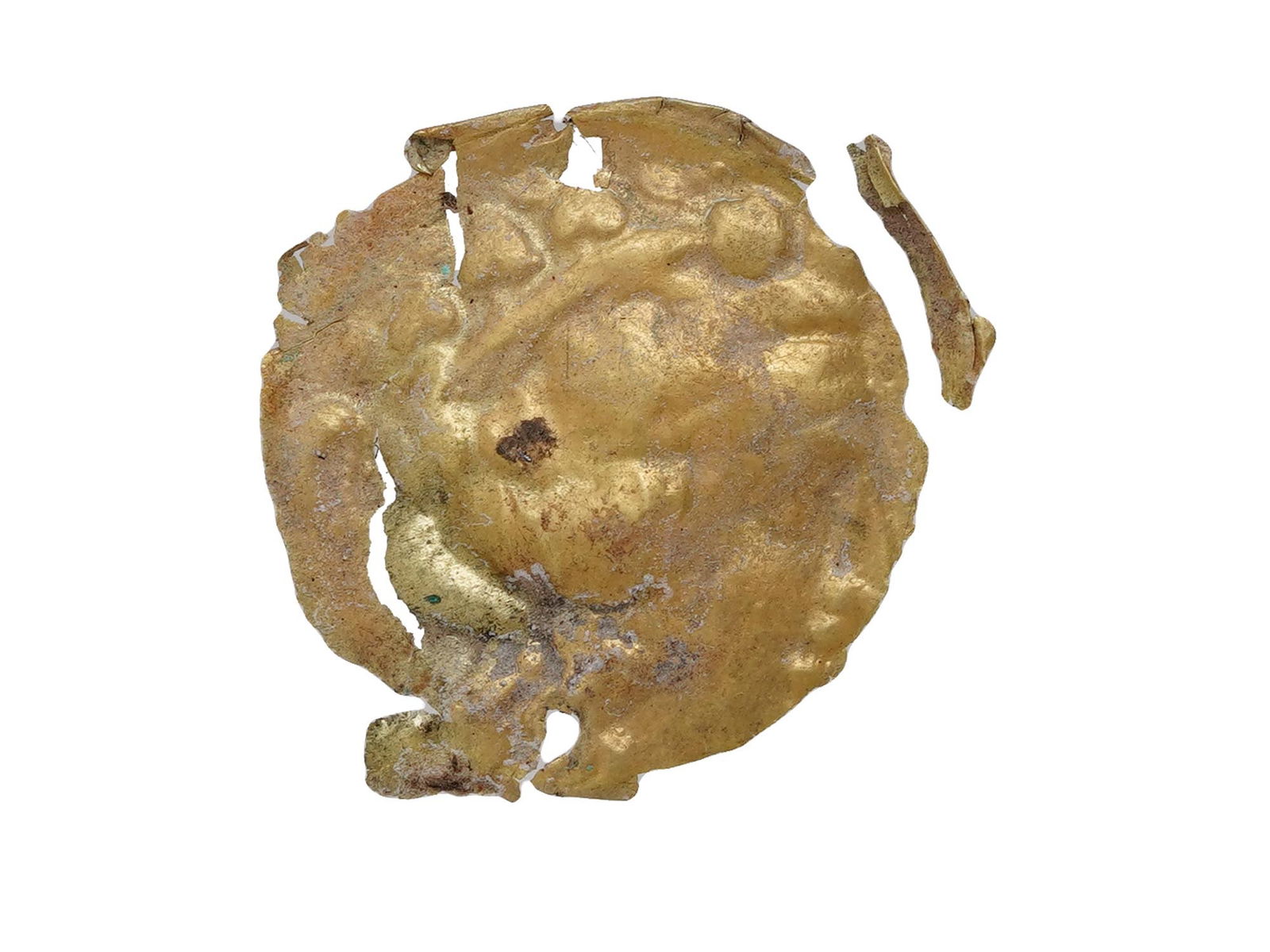 ANCIENT GRECO ROMAN ALEXANDER GREEK GOLD PLAQUE (1 of 2)