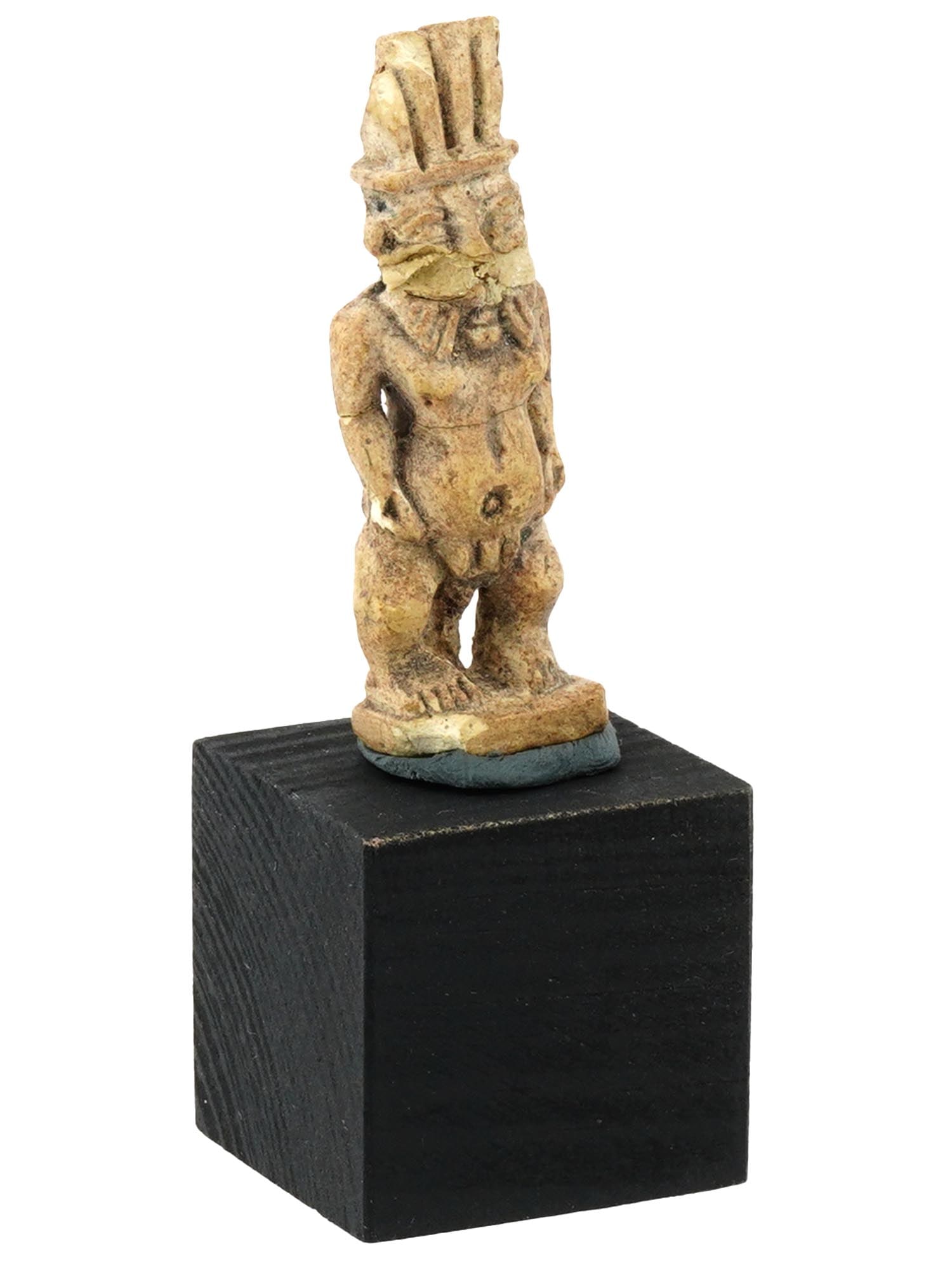 ANCIENT LATE EGYPTIAN FAIENCE AMULET OF THE GOD BES (1 of 7)