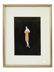 ART DECO MANNER FLAPPER WOMAN PRINT AFTER ERTE