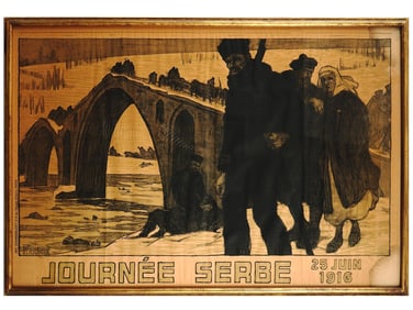 FRENCH MILITARY LITHOGRAPH POSTER BY PIERRE MOURGUE