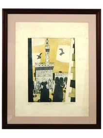 MODERN BRITISH ETCHING AQUATINT BY JULIAN TREVELYAN