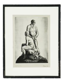MODERN AMERICAN LITHOGRAPH BY ROCKWELL KENT SIGNED