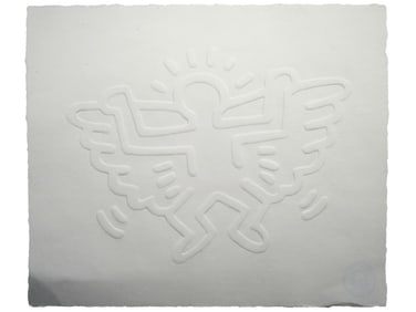KEITH HARING ANGEL EMBOSSING